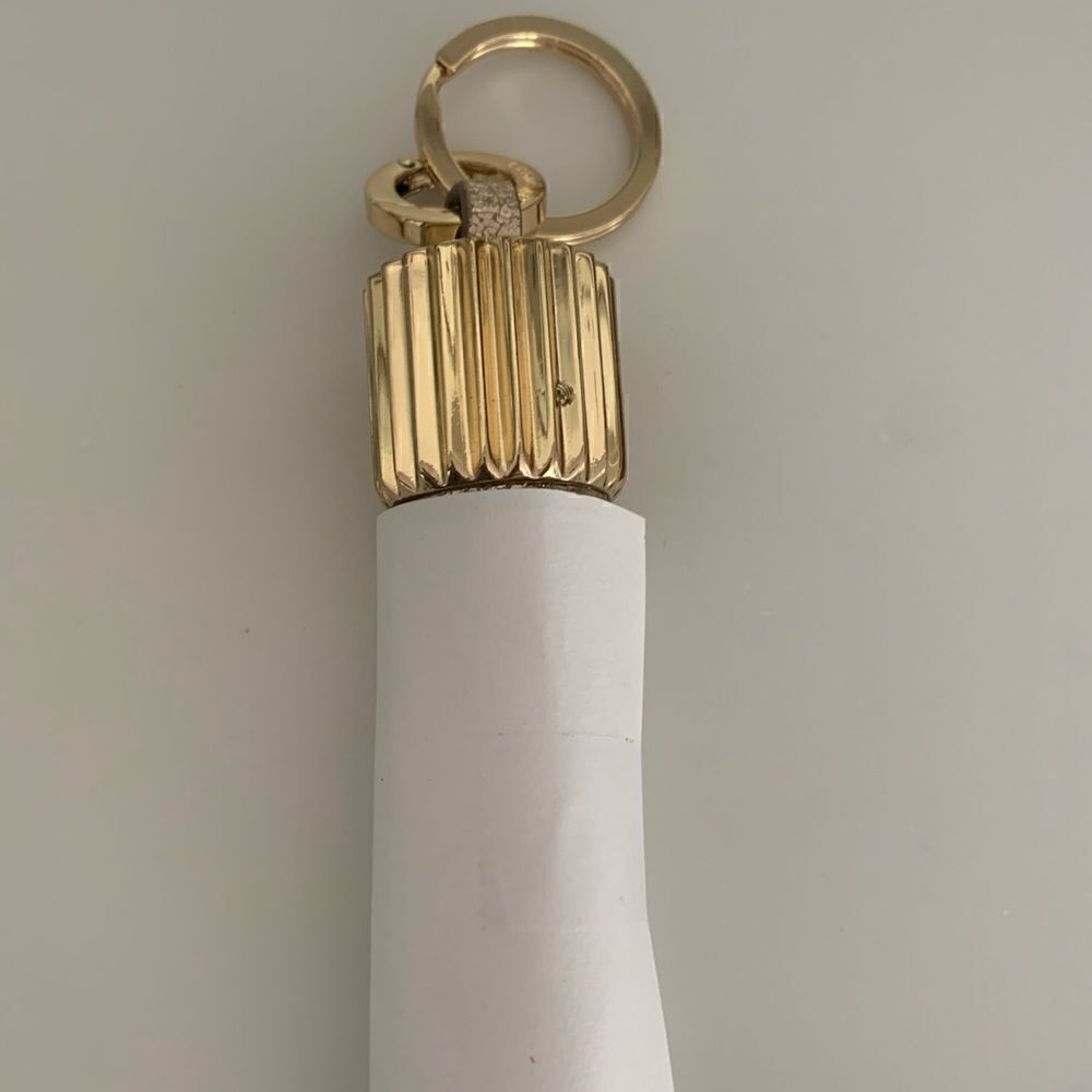 India Hicks Agra Tassel Gold Crackle Leather - Picture 4 of 5